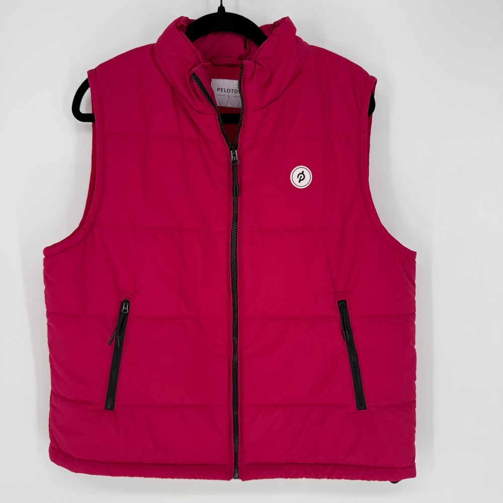 PELOTON PINK PUFFER VEST LARGE